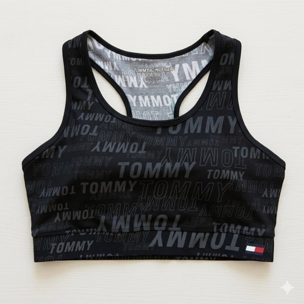 Tommy Hilfiger Sport Logo Print Racerback Bra M